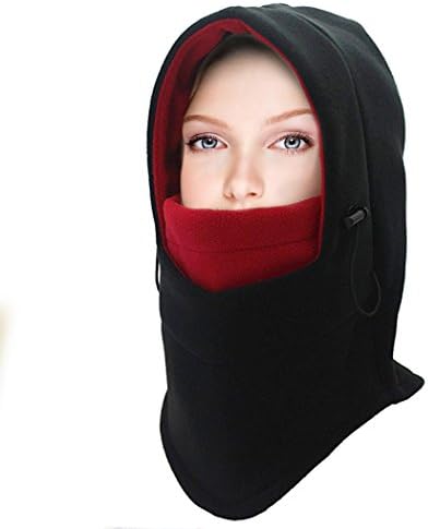 JTTVO Tactical Balaclava Hood Thermal Warm Fleece Veil Wind Proof Combination of Designed Neck Warmers Face Mask and Hat for Snowboard Swat Ski Motorcycle Cycling Outdoor Winter Sports