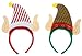 Headband Elf Hat with Ears - 2 Pack with Striped Hats