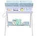 Costzon Baby Changing Table, Folding Diaper Station Nursery Organizer for Infant (Blue)
