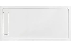 OVE Decors 72-in W x 36-in D Shower Base Pan Rectangle, Hidden Side Drain, White Acrylic, Reversible Design