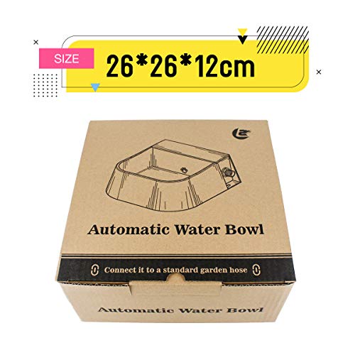 Namsan Dog Automatic Waterer Automatic Water Bowl Feeder with Float Valve for Dogs, Cats, Chickens, Connect 1/2" Water Hose, 2L