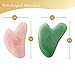 Esmee 2 in 1 Premium Massage Therapy Tools Jade and Rose Quartz Gua Sha Face Massage Tool Anti-aging Beauty Therapy for Skin Rejuvenation Face Scraping Tools