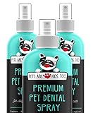 NEW - Premium Pet Dental Spray - Best Way To Eliminate Bad Dog Breath & Bad Cat Breath! Naturally Fights Plaque, Tartar, & Gum Disease Without Brushing! Spray In Mouth or Add to Water! (1 unit - 8oz)