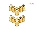 Timiy 12pcs Guitar Mounting Ferrules String Through body Ferrules Mounting Bushing Set (Gold)