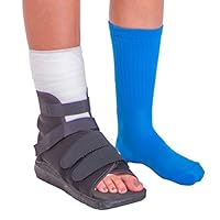 Foot Cast Cover Protection Boot - Post Surgical Open-Toe Walking Shoe & Wound Care Sandal