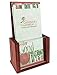 Premium Wood Brochure Holder - 4x9 Inch TriFold and Rackcard Stand - Elegant for Countertop, Tabletop or Desk Display (Stain)