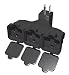 Stanley 31110 PlugMax Outdoor Grounded 3-Outlet Covered Adapter, Black primary