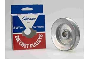 CHICAGO DIE CASTING 3-1/2" with 5/8" bore, with Keyway, A-Groove, Chicago Die Cast Pulley, 100% Made in The USA!