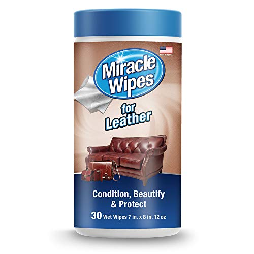 MiracleWipes for Leather Cleaning & Conditioning - Vehicle, Furniture, Shoes, Jacket, Interior, Upholstery - Clean, Protect, Moisturize - UV Protection, Help Prevent Fading, Cracking - (30 Count) - Thumbnail 3