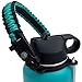 Gearproz HydroCord Handle for Hydro Flask Water Bottles, Wide Mouth Hydroflask 1.0, Iron Flask, Thermoflask and Takeya Reusable Water Bottles, Paracord Survival Strap (Mint Compass)
