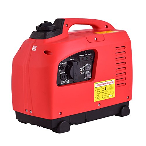 Goplus Gas-Powered Inverter Generator Portable Digital 4 Stroke 53cc Single Cylinder CE, GS, CARB & EPA Compliant, 1250W