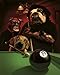 WallsThatSpeak Dogs Playing Poker Pool Prints, 8 by 10-Inch, Black/Brown/Green, Set of 3