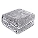 Luxury Collection Microplush Flannel Fleece Blanket | Ultra Soft 380 GSM Lightweight All-Season Anti-Static Throw/Blanket for Sofa Couch Bed (Queen (78'' x 90''), Gray)