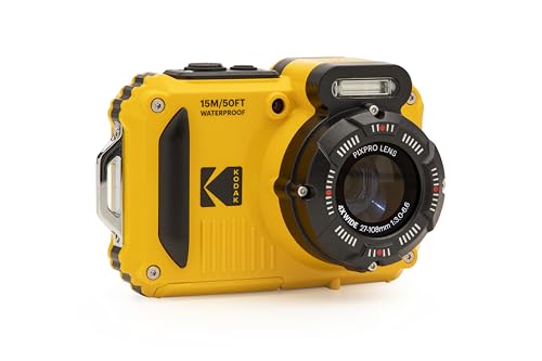 KODAK PIXPRO WPZ2 Rugged Waterproof Shockproof Dustproof WiFi Digital Camera 16MP 4X Optical Zoom 1080P Full HD Video Vlogging Camera 2.7