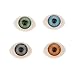 MagiDeal Oval Flat Back Plastic Eyes 8mm Iris for Porcelain or Reborn Dolls Making DIY Supplies Pack of 4 Pairs