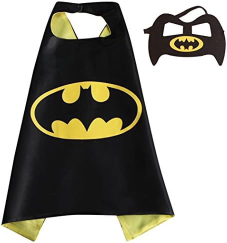 Whoopgifts Batman Costume Superhero Capes With Masks For Kids Girls and Boys Christmas Birthdays Party Favors