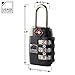 Lewis N. Clark Travel Sentry TSA-Approved Luggage Lock, Large 3 Dial Combination with Easy Read Dials - Black (Pack of 2)