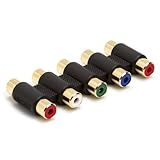 GTMax RGB RCA Coupler Splitter Video/Audio 5-RCA Component adapter