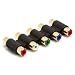 GTMax RGB RCA Coupler Splitter Video/Audio 5-RCA Component adapter