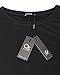 OUGES Women's Cutout Cold Shoulder Long Sleeve T-Shirt Tunic Top (Black,L)
