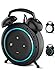 Retro Alarm Clock Stand Mount Holder Protective Case Compatible with 3rd Generation, A Space-Saving Solution and Decoration for Your Smart Home Speakers, Built-in Cable Management (Black)