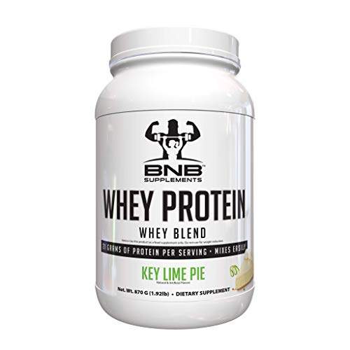 BNB 100% Whey Protein - Key Lime Pie Flavor- 21g of Protein per Serving - 30 Servings - Mixes Easily - Delicious Protein Recovery Shake - by BNB Supplements