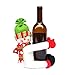Homecube Christmas Ornament, 2pcs Cute Santa Claus & Snowman Doll Wine Bottle Hold Cover Party Christmas Table Decoration