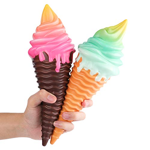 image for R HORSE 11.8 Inch Jumbo Galaxy Torch Ice Cream Squishy Toy Slow Rising