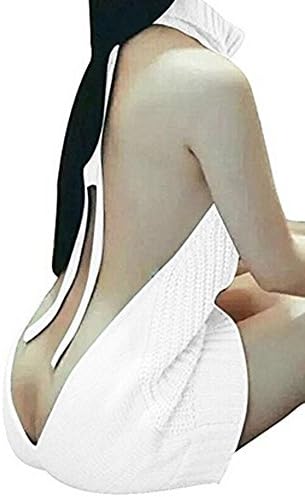 Women's Sleeveless Cutout Open Back Sweater Anime Cosplay Sweater (One Size, White)