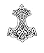 WickedGoodz 2pc Thor's Hammer Viking Rune Vinyl Decals - Cell Phone Sticker- Perfect Norse Scandinavian Gift Set