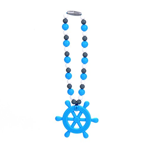 Nummy Beads Blue Ships Wheel Teether Toy Attaches To Baby Carrier, Car
Seat, High Chair, Stroller or Diaper Bag Nummy Beads Blue Ships Wheel Teether Toy Attaches To Baby Carrier, Car
Seat, High Chair, Stroller or Diaper Bag