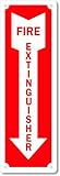 Fire Extinguisher with Arrow Down Fire and Safety Sign - 4