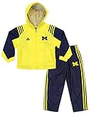 Michigan Wolverines NCAA Infants / Toddlers Athletic Jacket and Pants Set, Yellow/Blue