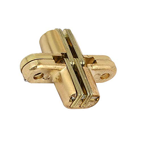 Hidden Hinge, 1pc Invisible Hinge 180 Degree Gold Zinc Alloy Invisible Folding Door Cross Hidden