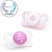 Chicco PhysioForma mi-cro Newborn Pacifier for Babies 0-2m, Pink, Orthodontic Nipple, BPA-Free, 2-Count in Sterilizing Case
