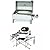 Camco Stainless Steel Portable Propane Gas Grill and Deluxe Grilling Table Bundle