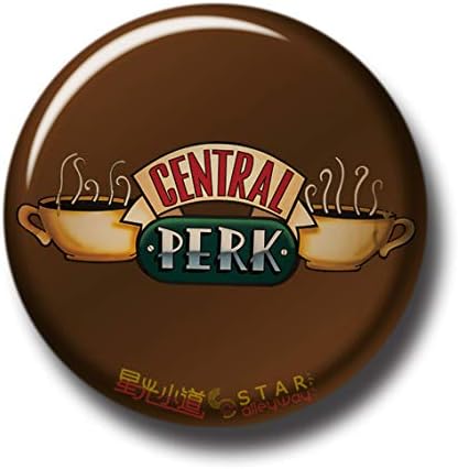 Friends Fridge Magnet Button Badge 1 pcs 2.3"/5.8cm, TV Show Central Perk Cafe Logo, 494-002