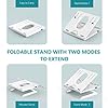 Laptop-Stand-Jelly-Comb-Ergonomic-Notebook-Riser-Desk-9-Level-Adjustable-with-Foldable-Legs-Phone-Holders-and-Cooling-Design-for-Macbook-Tablet-Book-ComputerDesktop-Monitor-White Laptop Stand, Jelly Comb Ergonomic Notebook Riser Desk 9-Level Adjustable with Foldable Legs, Phone Holders and Cooling…