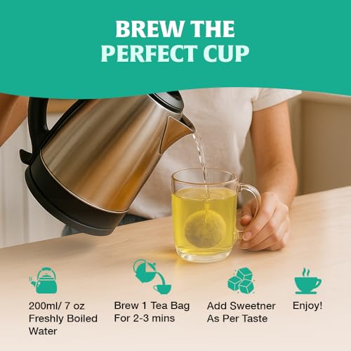HANDPICK, Peppermint Tea Bags (100 Herbal Tea Bags) Caffeine Free, Non-GMO | 100% Halal Certified | Minty, Fresh & Cool flavor | Premium Round Eco Conscious Tea Bags