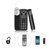 L8star Mini Mobile Phone Unlocked Bluetooth Dialer Cell Phone BM30 GSM with MP3 Player Support Nano SIM Card 0.66 inch (Black)