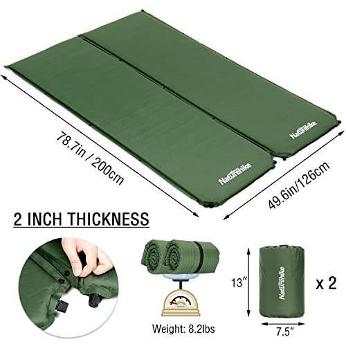 Naturehike Self Inflating Sleeping Pad 2 inch Thick Durable Camping