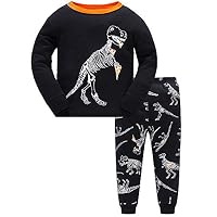 Boys Pajamas Size 6 Dinosaur Kid Clothes 100% Cotton PJs Toddler Long Sleeve Sleepwear Sets