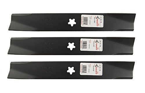 Craftsman 3 Rotary Heavy Duty Copperhead Blades (Low Lift) to Replace 145708, 152443, 157033, 159705, 163819, 170698, 176084 Poulan Husqvarna