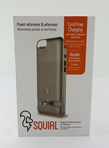 SQUIRL External Battery Hard Case 2300mAh for Apple iPhone 6 & 6s Gray