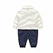 Fairy Baby Baby Tuxedo Suits Boys Formal Jumpsuit Gentleman Outfit One-Piece Romper Wedding Outfit