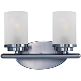 Maxim Corona-2 Light Contemporary Bath Vanity in Contemporary style-12 Inches Wide by 9 inches high-Polished Chrome Finish