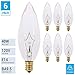 (Pack of 6) Clear European Base (E14) Torpedo Tip 120V Chandelier Bulbs (40 Watt - Straight Tip)