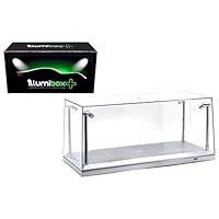 M & J/MiJo Exclusives Clear Display Show Case for 1/18 Silver Base with Replaceable Led Lights by Illumibox