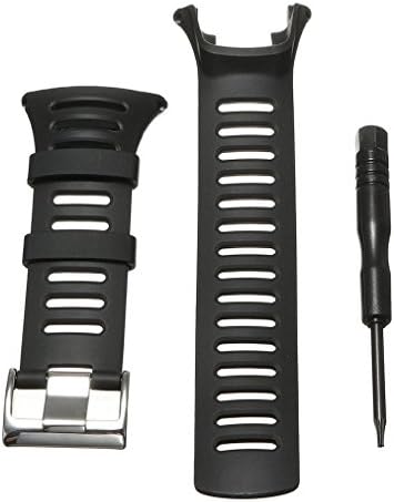 Replacement Watch Band, Pactop 23mm Black Rubber Watch strap for SUUNTO Ambit 3 PEAK/Ambit 2/1 - Screwdriver Included