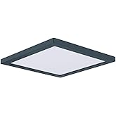 Maxim Lighting 57699WTBK Chip-18W 1 LED Square Flush Mount-8.5 Inches Wide by 0.75 inches high, Finish Color: Black